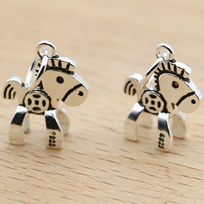 Combo 2 cái charm bạc hình ngựa treo - Ngọc Quý Gemstones