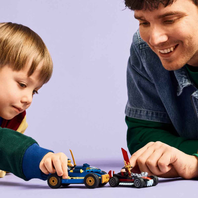 LEGO NINJAGO 71840 Đồ Chơi Lắp Ráp Rogue Vs. Drix: Trận Chiến Siêu Xe (111 chi tiết)