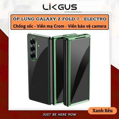 Ốp Lưng Mạ Viền Cao Cấp Cho Samsung Galaxy Z Fold 7 hiệu Likgus Platinum – Chống Sốc, Chống Trầy, Trong Suốt Sang Trọng, Siêu Mỏng Nhẹ - Hàng nhập khẩu