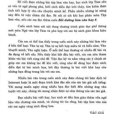 Bồi Dưỡng Làm Bài Văn Hay 8 (Biên Soạn Theo Chương Trình Giáo Dục Phổ Thông Mới)