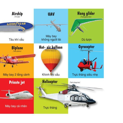 Sách - 100 Từ Đầu Tiên - Các Phương Tiện Giao Thông - Song Ngữ Anh Việt - Việt Thư