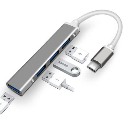 Bộ chuyển đổi TYPE-C sang USB 3.0, cáp chuyển đổi Type-c sang 4 cổng USB tốc độ cao - Hàng nhập khẩu
