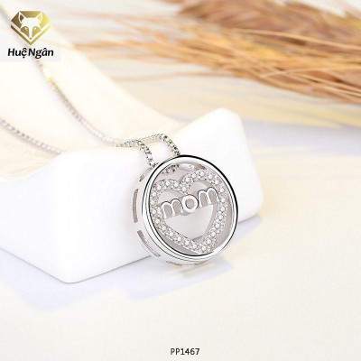 Dây chuyền bạc Ý 925 Huệ Ngân - I Love Mommy PP1467