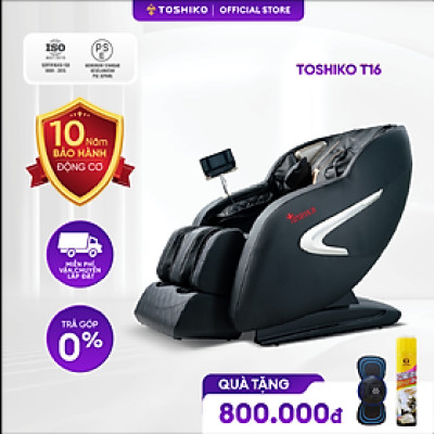 Ghế Massage Toàn Thân điều khiển giọng nói Đa Năng Toshiko T16 - Ghế Matxa Trị Liệu Toàn Thân Cao Cấp công nghệ AI với chức năng tự động mát xa đa năng, sở hữu hệ thống mát xa nhiệt hồng ngoại chuyên biệt, Máy Massage Toàn Thân