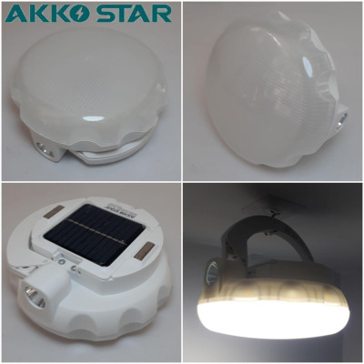 ĐÈN LED NĂNG LƯỢNG MẶT TRỜI SÁNG 3 MÀU 15W CÓ NAM CHÂM 56228 AKKO STAR   - HÀNG CHÍNH HÃNG