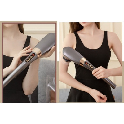 Máy Massage Cầm Tay Nikio NK-177 - Không Dây Pin Sạc, 7 Đầu Mát Xa Độc Đáo, 5 Chế Độ, 6 Tốc Độ Matxa, Hỗ Trợ Giảm Đau Cơ, Cứng Khớp, Thư Giãn Toàn Thân - Tay Cầm Dài Dễ Thao Tác