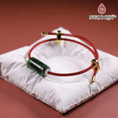Vòng tay đá cẩm thạch khắc họa tiết hạt 10mm mệnh hỏa, mộc - Ngọc Quý Gemstones