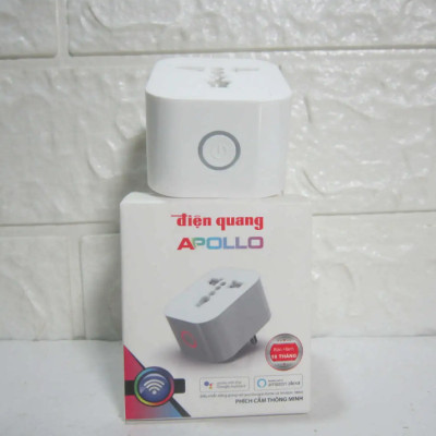 Phích Cắm Thông Minh Điện Quang Apollo ĐQ SP1.1 01 Wifi Trắng - Hàng chính hãng