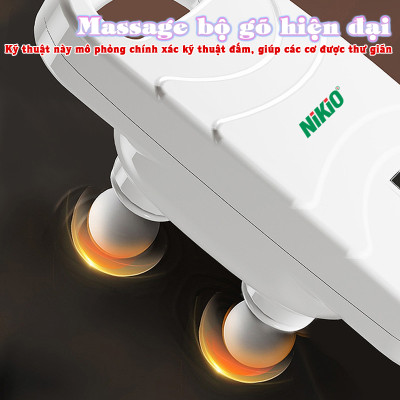 Máy massage đấm lưng và giãn cơ toàn thân 6 đầu Nikio NK-272 Pro - 9 chế độ, 20 cấp tốc độ mát xa