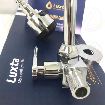 Vòi Bếp Vòi Rửa Chén Bát Lạnh Gắn Tường Inox mạ Crome LUXTA L3106T3B - Vòi âm tường thân uốn dẻo, tăng áp 2 chế độ