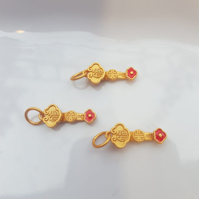 Phụ Kiện Charm Vòng Tay Nữ đẹp Hình Gậy Như Ý màu vàng phối vòng tay Nữ phối với vòng đeo tay của mình xinh xinh ạ