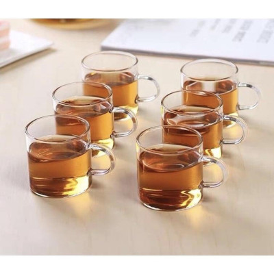 Bộ ấm trà thủy tinh tay vồng kèm khay 600ml