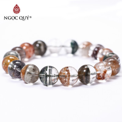 Vòng tay đá ưu linh đa sắc size hạt 12mm - Ngọc Quý Gemstones