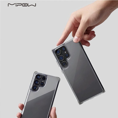 Ốp lưng trong suốt chống ố vàng cho Samsung Galaxy S25 Ultra, Mipow Tempered Transparent (Bayer Germany)_ Hàng Chính Hãng