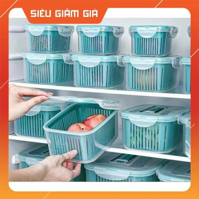 HỘP ĐỰNG ĐỒ BẢO QUẢN TỦ LẠNH - Bộ set 5 rổ hộp đựng đồ tủ lạnh đa năng thông minh cao cấp