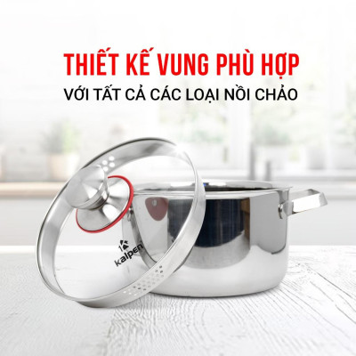 Vung Kính Cường Lực Kalpen Lager Thiết Kế Lỗ Lọc Thông Minh Tiện Dụng