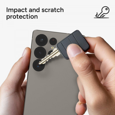 Kính Camera Dành Cho Galaxy S25 Ultra ZAGG Camera InvisibleShield Kèm Khung Dán Chống Trầy Xước, Chống Va Đập_ Hàng Chính Hãng