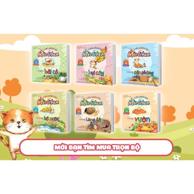 Sách - Cuộc Phiêu Lưu Của Mèo Tí Hon Trong Vườn (20 Stickers Con Vật Đáng Yêu) - Megabook