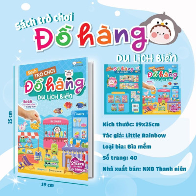Sách Tương Tác Bóc Dán Sticker Cho Bé - Trò Chơi Đồ Hàng Du Lịch Biển (Hơn 200 Stickers) - Megabook