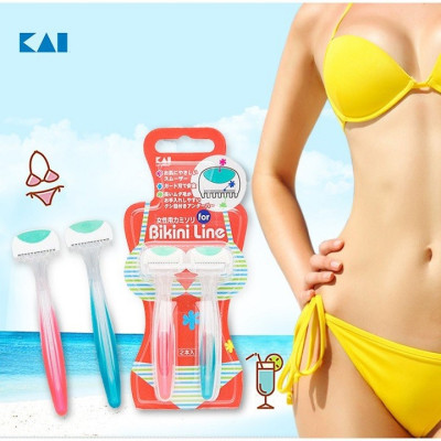 Set 2 dao cạo vùng Bikini nội địa NHẬT BẢN - Tặng túi zip 3 kẹo mật ong Senjaku