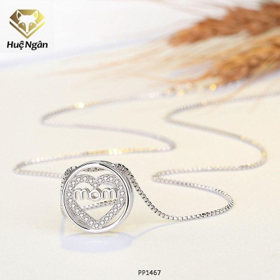 Dây chuyền bạc Ý 925 Huệ Ngân - I Love Mommy PP1467