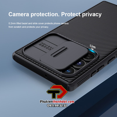 Ốp lưng bảo vệ Camera dành cho SamSung Galaxy S22 Ultra chính hãng NILLKIN CamShield - Hàng nhập khẩu