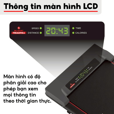 BG Máy Chạy Bộ Điện Gia Đình Nhỏ Gọn TM-210 Có Màn Hình Điện Tử (Có Điều Khiển Remote Từ Xa)