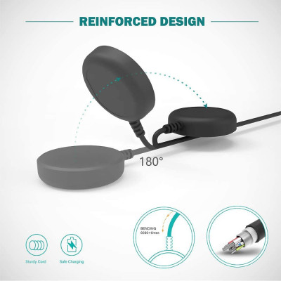 Cáp Sạc Dành Cho Samsung Galaxy Watch Active 1/2 / Galaxy Watch 3/4 / Galaxy Watch 5/6/7/8 Classic / Galaxy Watch Ultra 1/2 - Hàng Nhập Khẩu