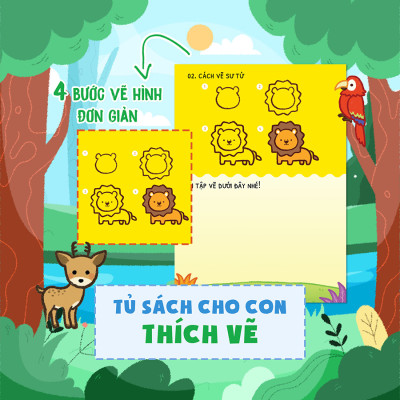 DINO tập vẽ - 4 bước vẽ đơn giản Động Vật