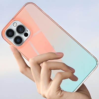 Ốp lưng chống sốc đổi màu cho iPhone 14 Pro Max (6.7 inch) hiệu Memumi Rainbow Iridescent Case thiết kế mặt lưng đổi màu theo góc nhìn, chống sốc cực tốt, chất liệu cao cấp - hàng nhập khẩu