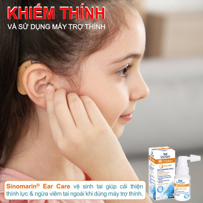 Vệ sinh tai & Ngừa nút ráy tai trẻ em - SINOMARIN Children Ear Care - 30ml - màu cam