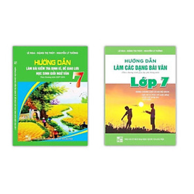Sách - Combo 2 cuốn Hướng dẫn làm bài kiểm tra định kì + Hướng dẫn làm các dạng bài văn lớp 7