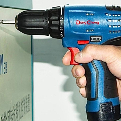 MÁY KHOAN - VẶN VÍT DÙNG PIN 12V 25NM DONGCHENG DCJZ09-10 (GỒM 2 PIN 12V/2AH) - HÀNG CHÍNH HÃNG