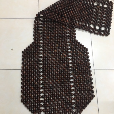 Lót Ghế Xe Ô Tô Hạt Gỗ Trắc Đen Cao Cấp Hạt 1.8cm ( hình thật )