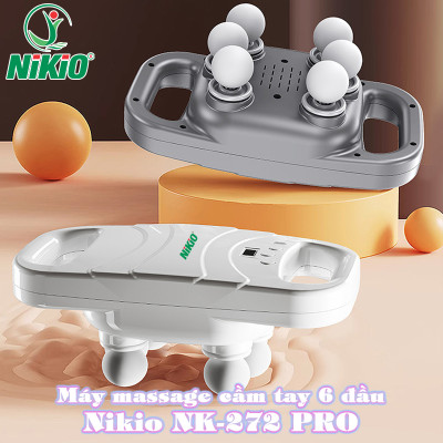 Máy massage đấm lưng và giãn cơ toàn thân 6 đầu Nikio NK-272 Pro - 9 chế độ, 20 cấp tốc độ mát xa
