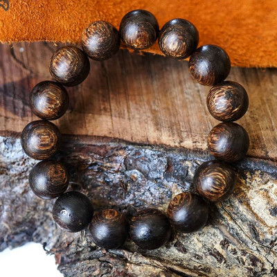 Vòng Tay Trầm Sánh Hạt Tròn Cao Cấp Size:14mm