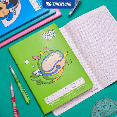 Tập học sinh 80 trang 4 ô ly vuông 2.5mm 100gsm NB-123 Thiên Long - Mẫu ngẫu nhiên