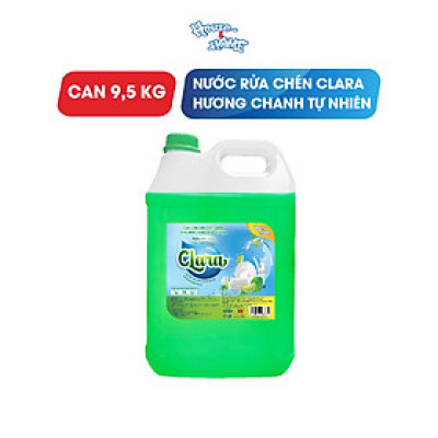 Nước rửa chén bát Clara tinh chất hương chanh can 9,5kg
