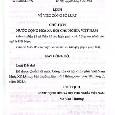 Luật Đất Đai Năm 2024