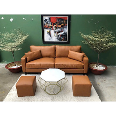 (TẶNG KÈM 2 ĐÔN ) - Sofa băng da Vintage Juno Sofa kích thước 1m8 nhiều màu lựa chọn 