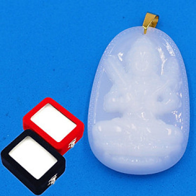 Mặt phật Hư Không Tạng Bồ Tát trắng 5cm kèm hộp nhung