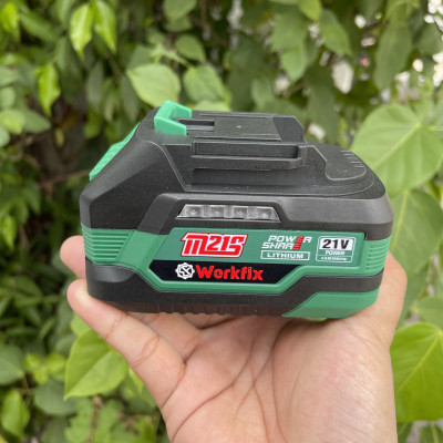 Pin 10 cell Workfix 4Ah VỎ CHỐNG CHÁY, DÒNG XẢ CAO chân pin phổ thông 4cm - Pin máy khoan, máy mài, máy siết, máy cưa