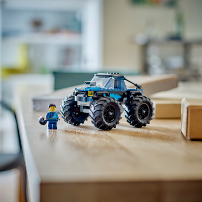 Đồ Chơi Lắp Ráp Chiến Xe Monster Xanh Dương - Blue Monster Truck - Lego City 60402 (148 Mảnh Ghép)