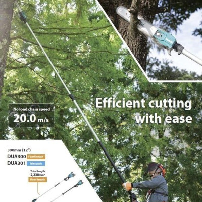 MÁY CƯA CÀNH TRÊN CAO DÙNG PIN (300MM) (18VX2) MAKITA DUA301ZB (KHÔNG KÈM PIN VÀ SẠC) - HÀNG CHÍNH HÃNG