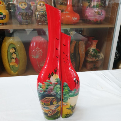 Bình Hoa Sơn Mài - Bình Đôi Tình Yêu | Size 25x10 cm | Thủ Công Nghệ Thuật – Biểu Tượng Gắn Kết