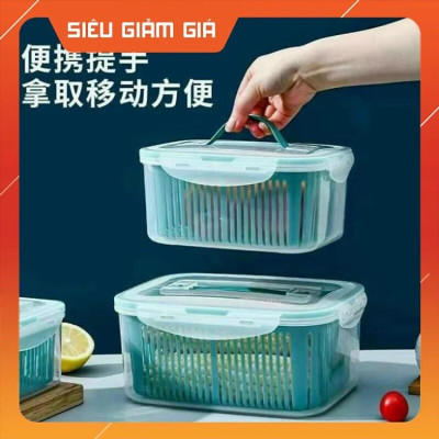 HỘP ĐỰNG ĐỒ BẢO QUẢN TỦ LẠNH - Bộ set 5 rổ hộp đựng đồ tủ lạnh đa năng thông minh cao cấp