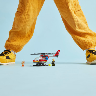 Đồ Chơi Lắp Ráp Trực Thăng Cứu Hỏa - Fire Rescue Helicopter - Lego City 60411 (85 Mảnh Ghép)