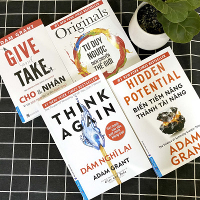 Combo 4 cuốn: Cho và Nhận+Biến Tiềm Năng Thành Tài Năng+Dám Nghĩ lại+Tư Duy Ngược Dịch Chuyển Thế Giới (FN)