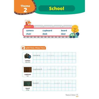 Sách - Luyện Viết Chữ Nhớ Từ Vựng - English Writing Smart Start Lớp 3 - Tập 1 - Megabook