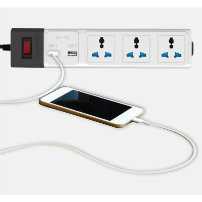 Ổ cắm đa năng USB 5m Rạng Đông Model: OC02.USB 3C/5M/10A